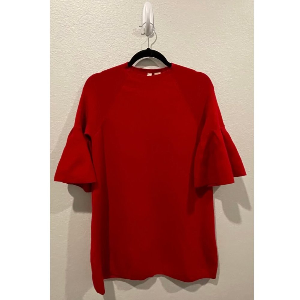 MOTH Ruffles Casual Mini Red Dress